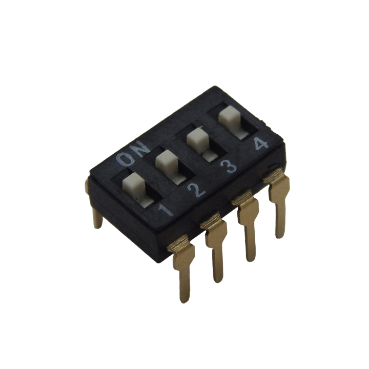 Dip switch 4 black Vertical