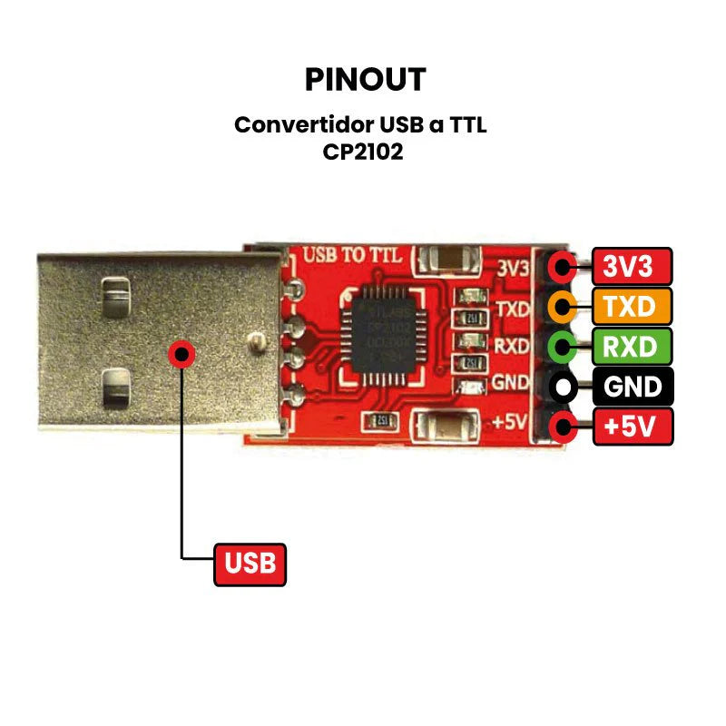 Convertidor USB a TTL Arduino Pro Mini