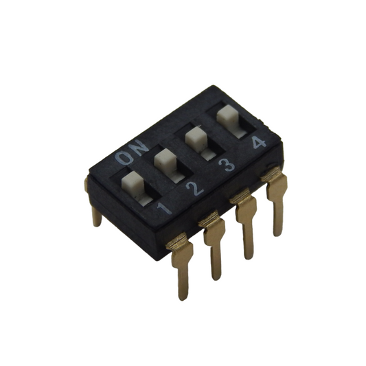 Dip switch 4 black  Vertical