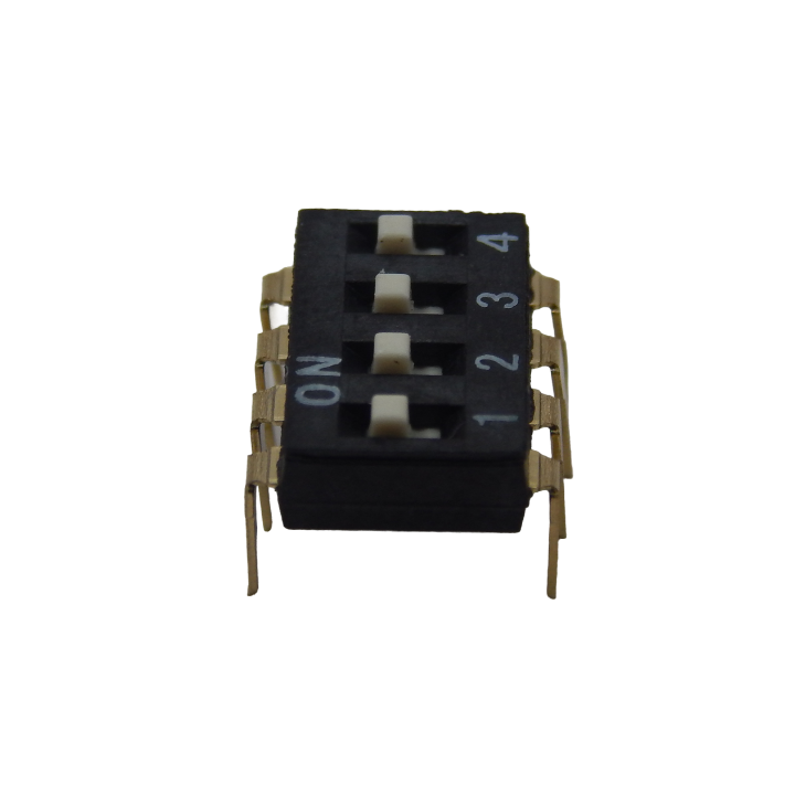 Dip switch 4 black  Vertical