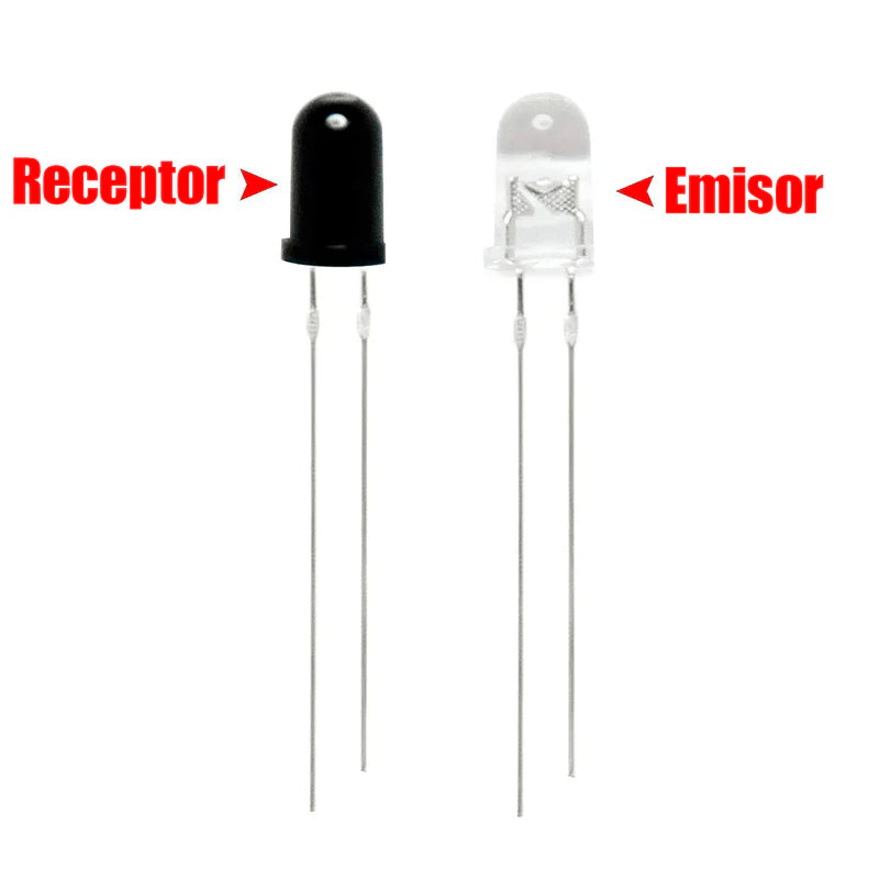 LED Emisor 5mm y Receptor 5mm