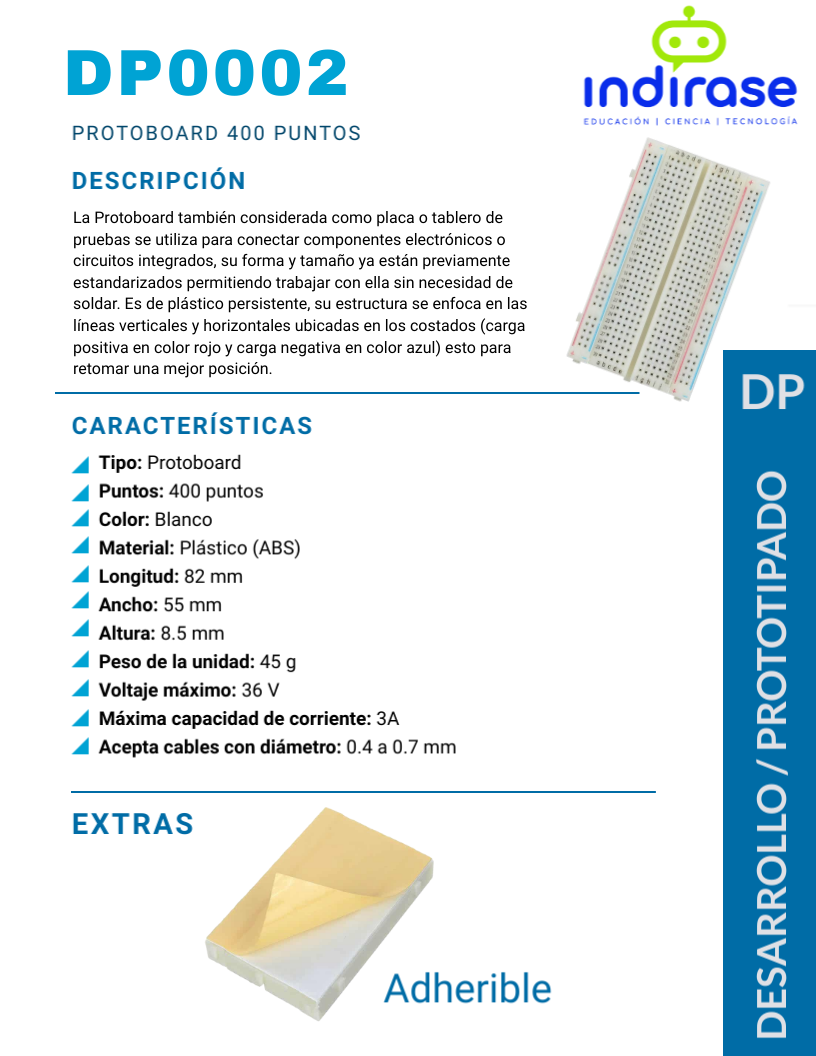 Protoboard  400 Puntos