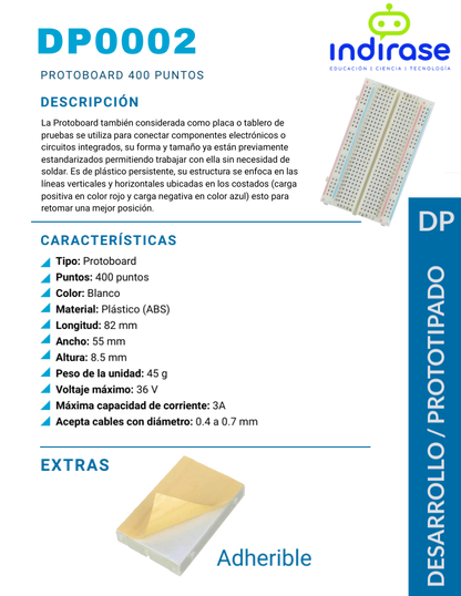 Protoboard  400 Puntos