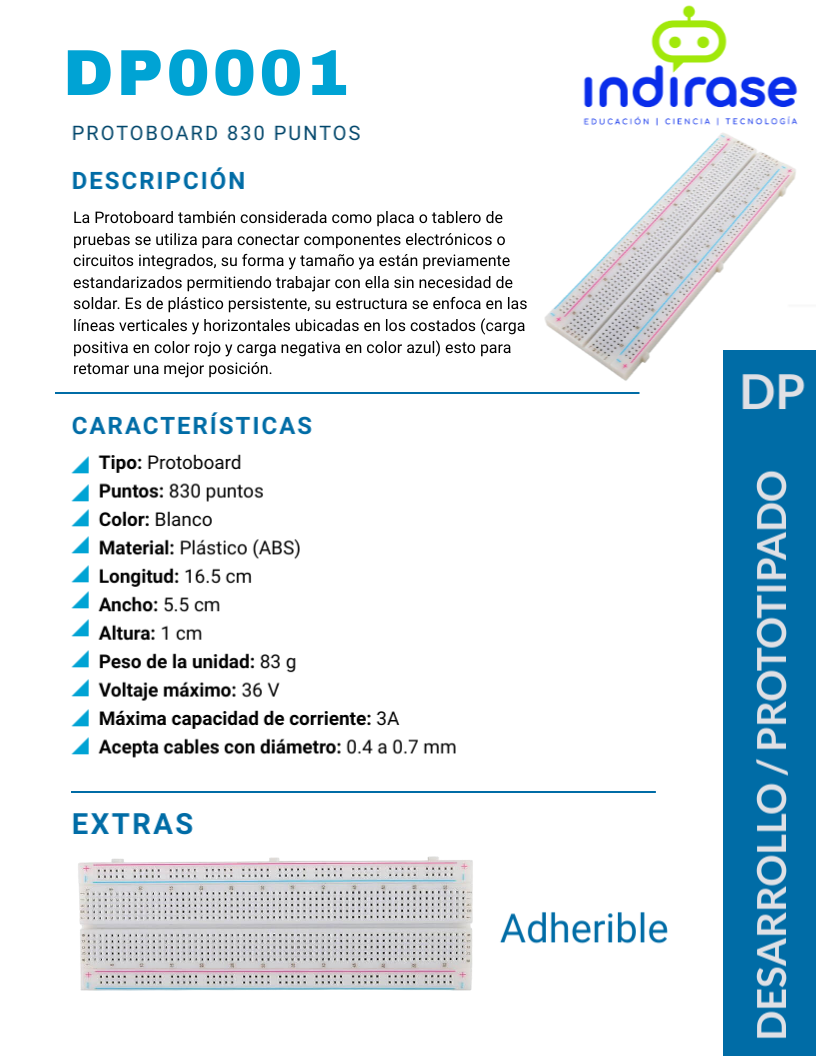 Protoboard 830 Puntos