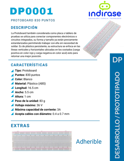 Protoboard 830 Puntos